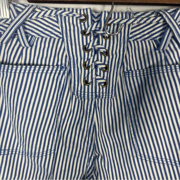 Marc Jacobs Blue striped flare lace up pants READ - Picture 6 of 6